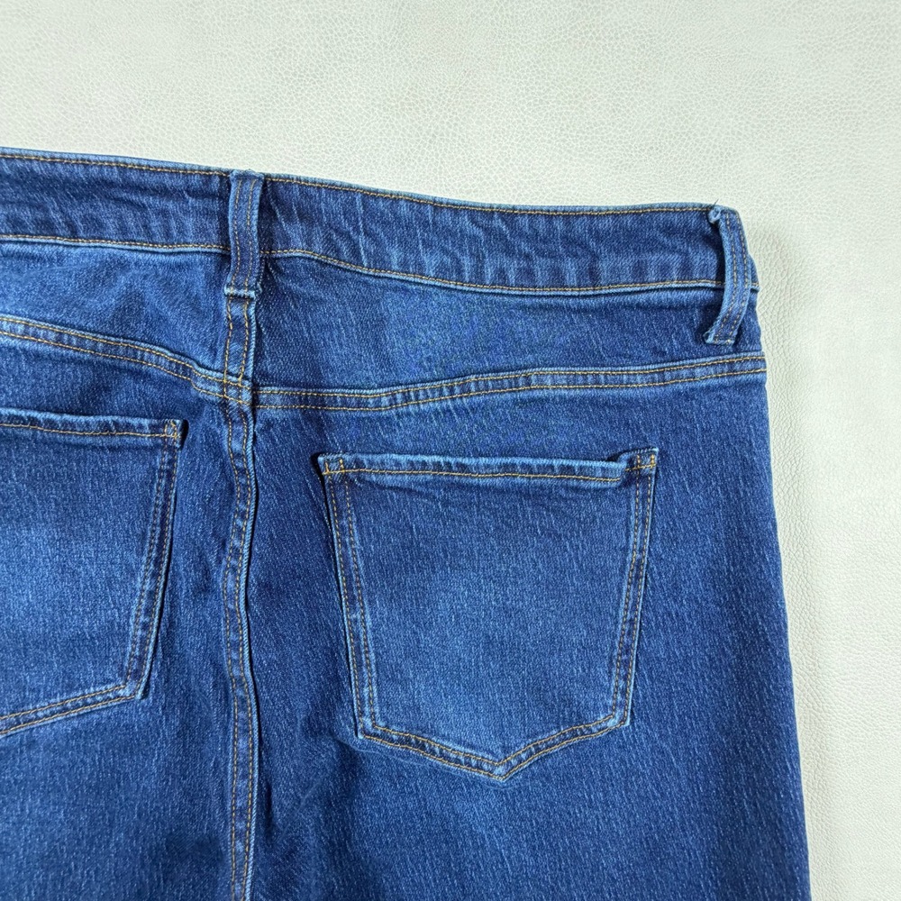 Quince Ultra-Wide Leg Jeans Dark Wash High Rise Organic Cotton Blend Size 33 - Picture 11 of 12